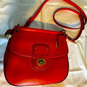 Coach Willis Legacy 70th Anniversary Vermillion Leather Handbag 19132 NEW